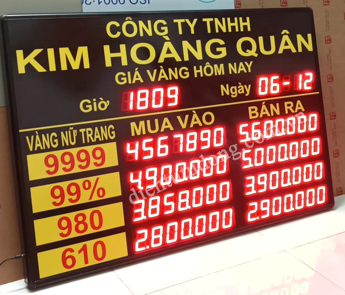 Bảng giá vàng tại Bình Dương