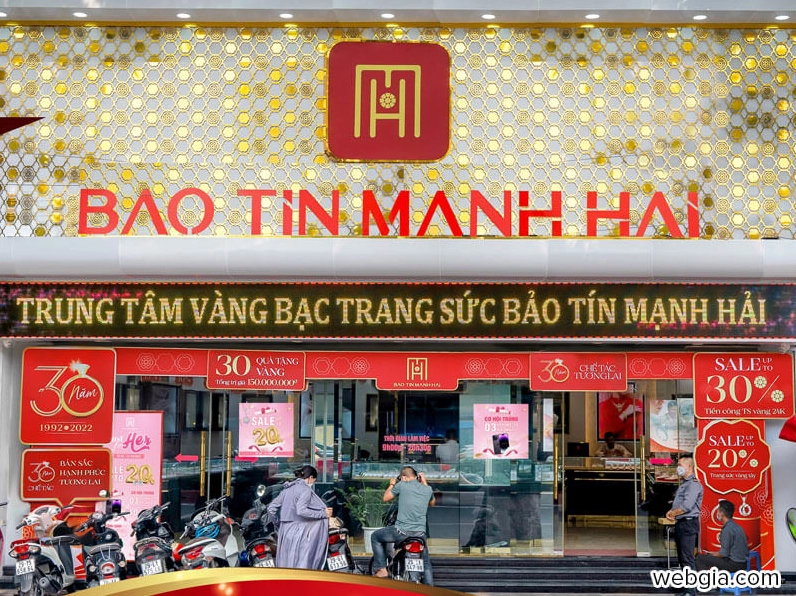 Biểu đồ giá vàng tại Vàng Bạc Mạnh Hải