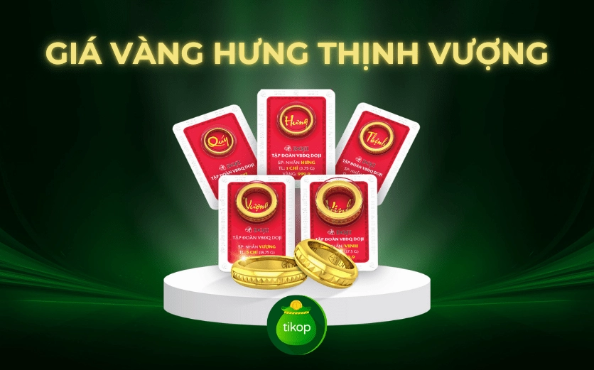 Biểu đồ giá vàng tháng