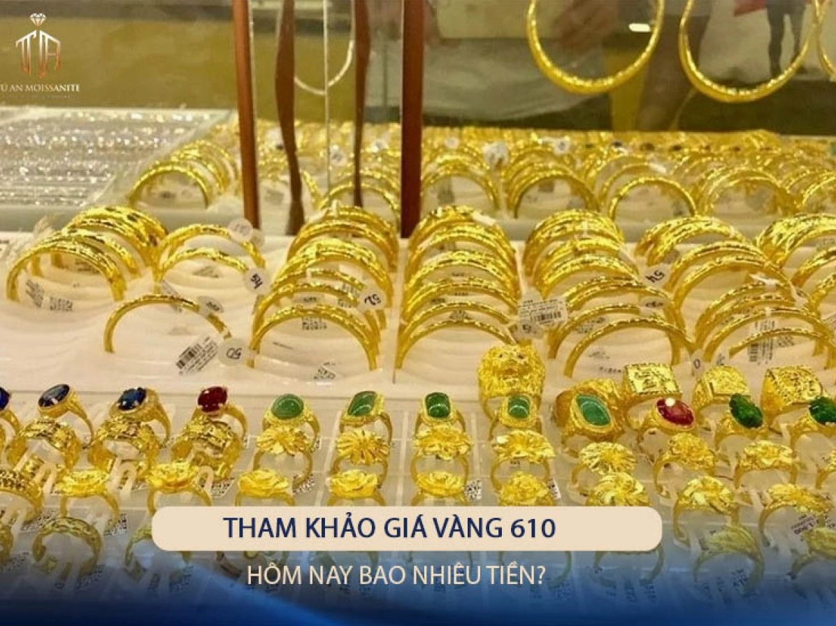 Biểu đồ so sánh giá vàng 610 trong nước và quốc tế