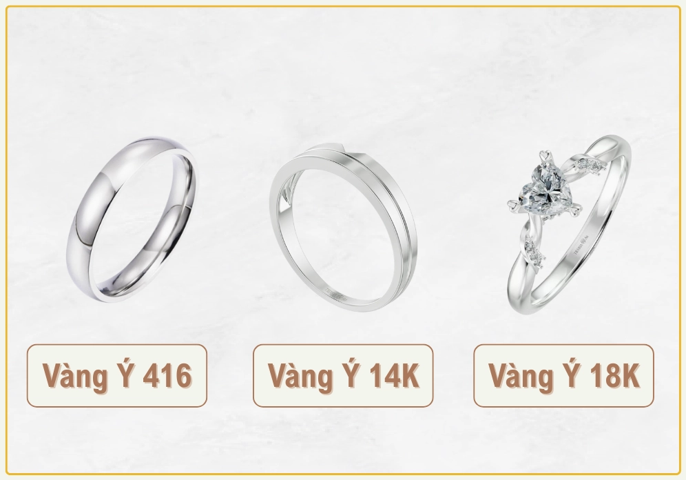 Các loại vàng Ý phổ biến