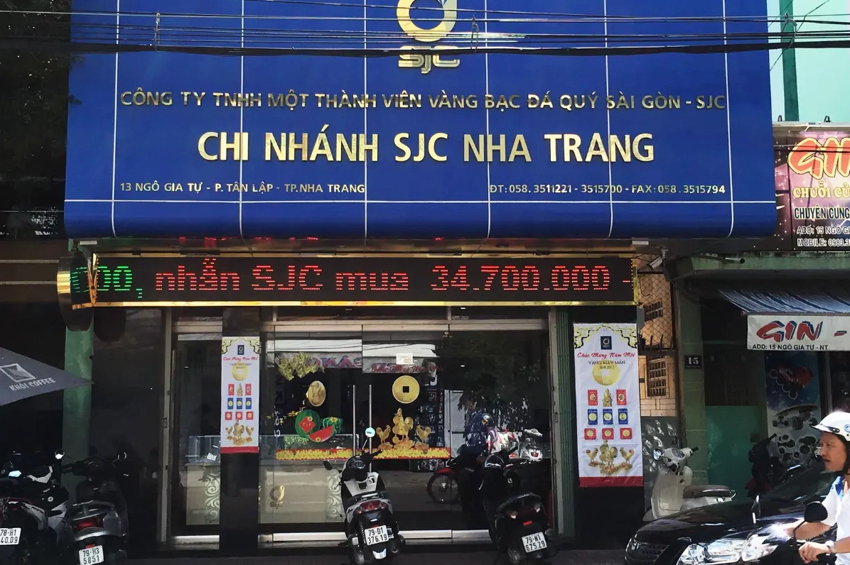 Các sản phẩm vàng SJC tại tiệm Ngọc Mai Nha Trang