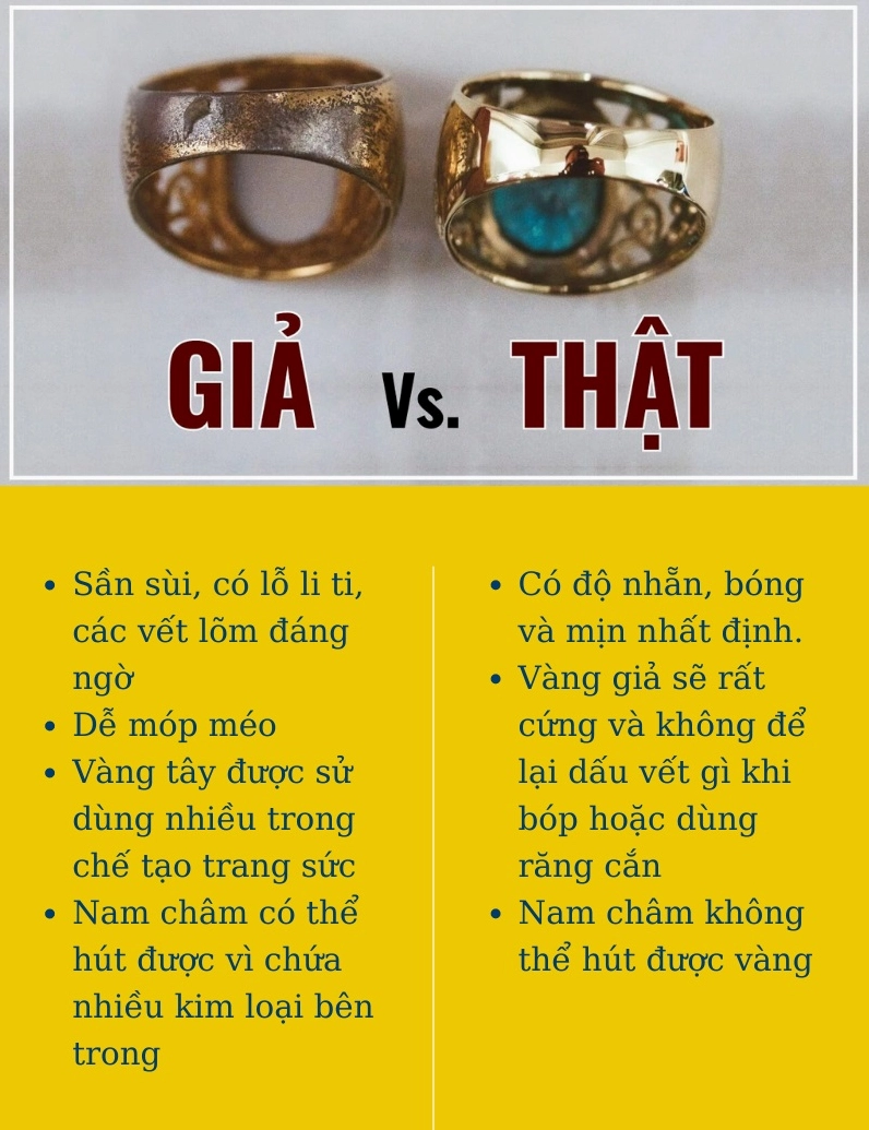 Cách thử vàng thật giả bằng axit nitric