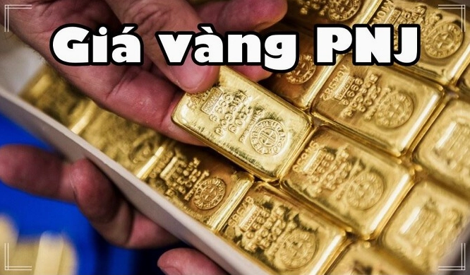 Cửa hàng vàng PNJ trưng bày sản phẩm