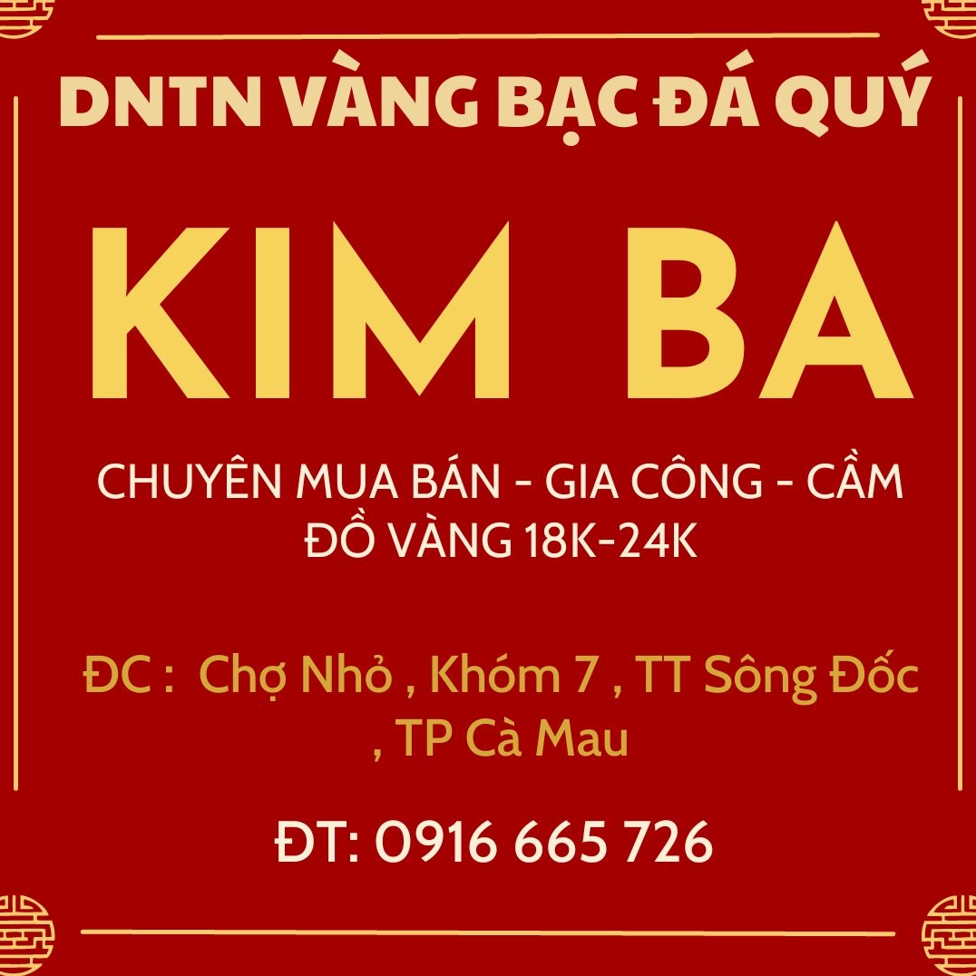 Cửa hàng vàng tại Cà Mau, minh họa cho giá vàng biến động