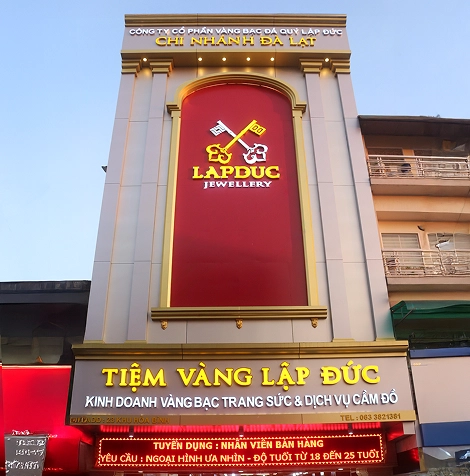 Không gian sang trọng tại Tiệm Vàng Lập Đức