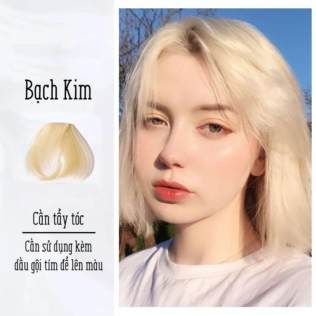 Mái tóc vàng bạch kim dài óng ả