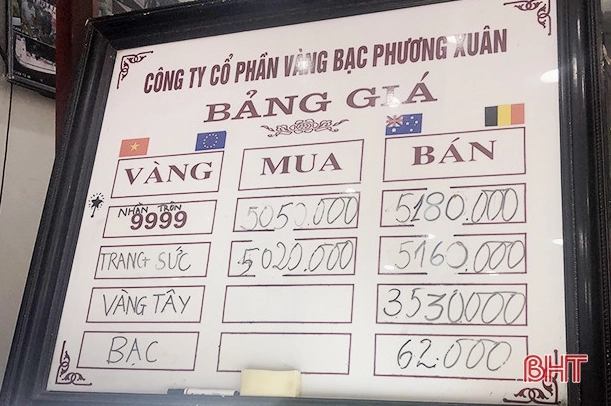 Người dân giao dịch vàng tại cửa hàng