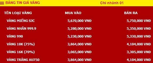Người dân theo dõi giá vàng tại Tiền Giang