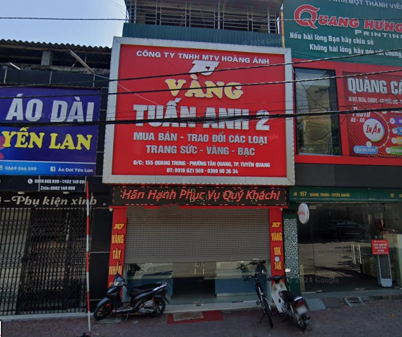 So sánh giá vàng Tuấn Anh Tuyên Quang và các thương hiệu khác