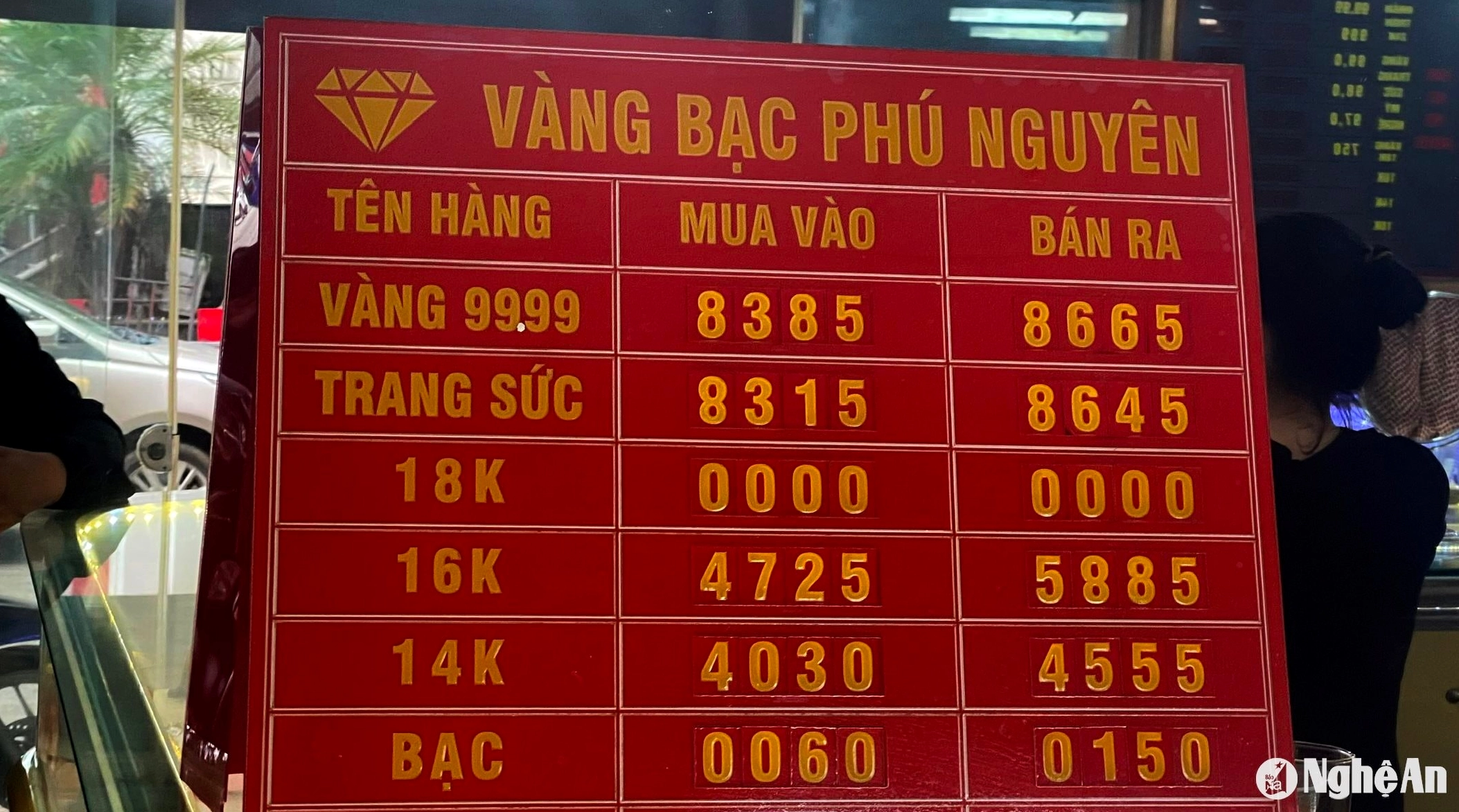 Trang sức vàng tại Nghệ An