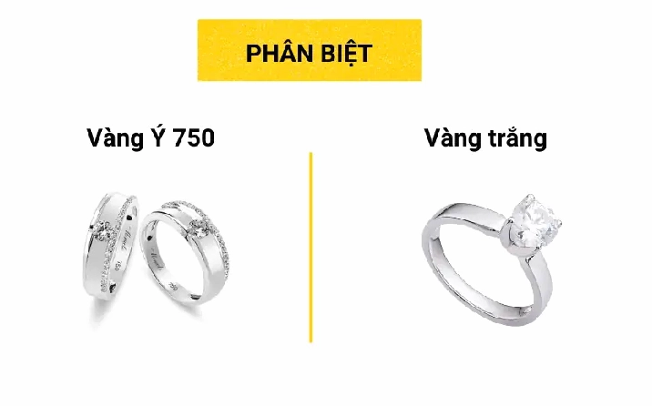 Trang sức vàng Ý 750 với thiết kế tinh xảo