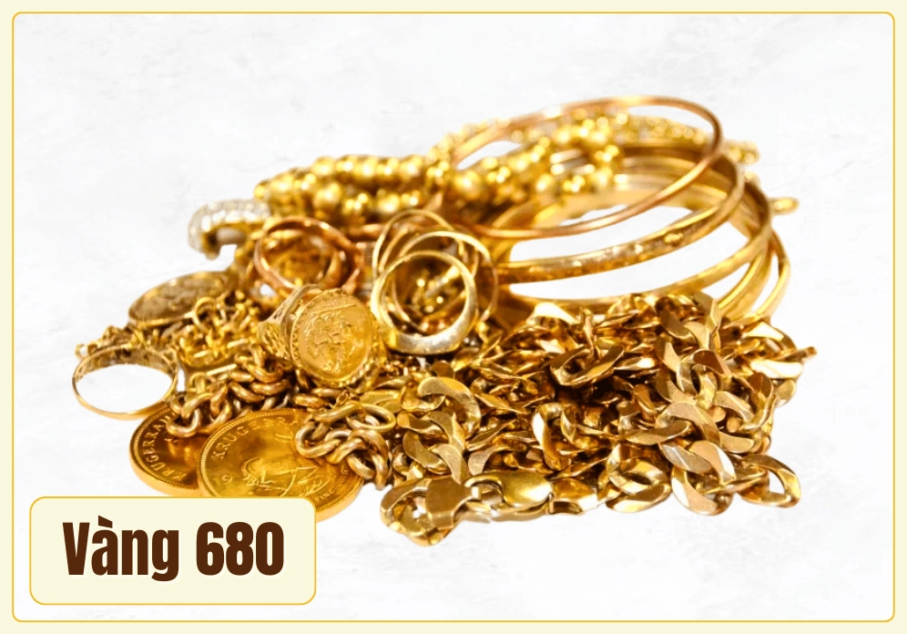 Vàng 680 là vàng bao nhiêu K?